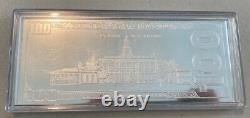 Avc- 2003 4 Ounce. 9999 Silver $100 Franklin Currency Bar Plastic Case