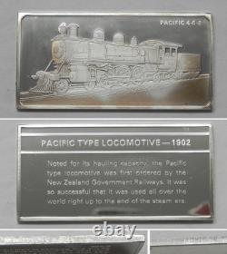 B607 1902 PACIFIC 4-6-2 TYPE Locomotive Franklin Mint 60g Sterling Silver Ingot