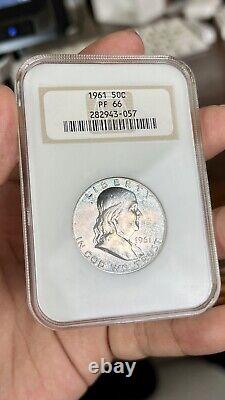 Beautifully Toned 1961 Silver Proof Franklin Half Dollar US Coin