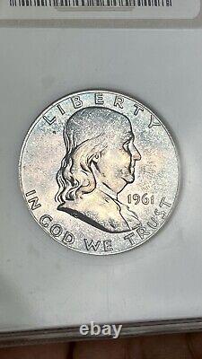 Beautifully Toned 1961 Silver Proof Franklin Half Dollar US Coin