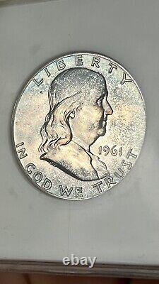 Beautifully Toned 1961 Silver Proof Franklin Half Dollar US Coin