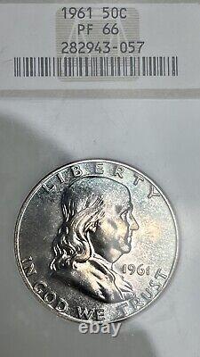 Beautifully Toned 1961 Silver Proof Franklin Half Dollar US Coin