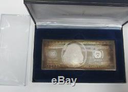 Ben Franklin 100 Dollar Silver Bill 4 Troy Ounces. 999 Fine Silver with Box