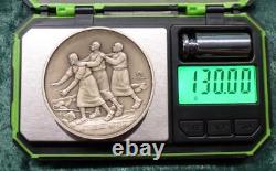 Bible Jesus Parable of Blind Man Sterling Silver 925 Medal 131 Gr. Franklin Mint