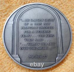Bible Jesus the Marriage Feast Sterling Silver 925 Medal 131 Grams Franklin Mint