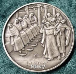 Bible Series Sterling Silver. 925 Round, 131 Grams Foolish Virgins Franklin Mint