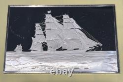 CURRIER & IVES CLIPPER SHIP 2.8toz. 999 Silver Franklin Mint