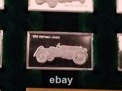 Centennial Car 100 Mini-Ingot Collection Sterling Silver. 925 The Franklin Mint