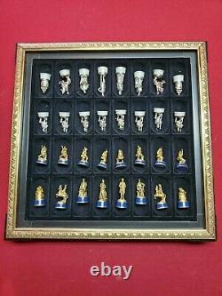 Civil War Chess Set, Gold & Silver Edition, Franklin Mint, Excellent condition