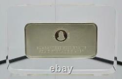 Collectible Franklin Mint 5000grn (10.41 toz) Sterling Silver Bar In Lucite