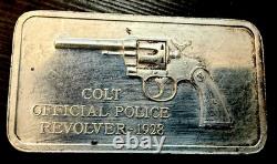 Colt Official Police Revolver 32g silver ingot American Weapons Hall of Fame