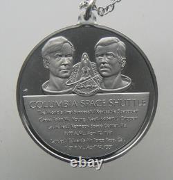 Columbia Space Shuttle Eyewitness Medal Sterling Silver Limited Ed FRANKLIN MINT