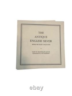 Complete English Sterling Silver Miniature Plates Collection Franklin Mint 1982