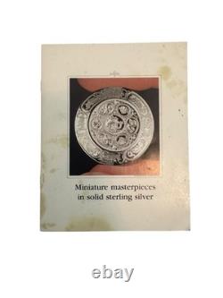 Complete English Sterling Silver Miniature Plates Collection Franklin Mint 1982