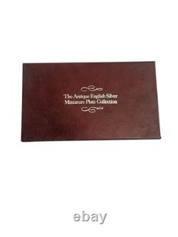 Complete English Sterling Silver Miniature Plates Collection Franklin Mint 1982