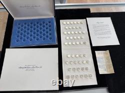 Complete Franklin Mint 1969 States of the Union Mini-Coin Set. 925 Silver 50 Pc