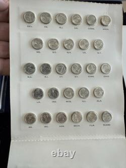 Complete Franklin Mint 1969 States of the Union Mini-Coin Set. 925 Silver 50 Pc