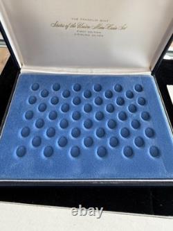 Complete Franklin Mint 1969 States of the Union Mini-Coin Set. 925 Silver 50 Pc