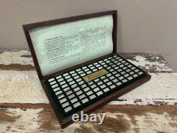 Complete Franklin Mint Set of 100 Centennial Car Mini-Ingot Silver Collection