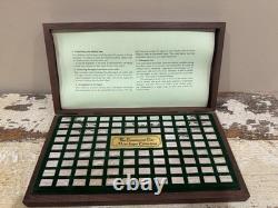 Complete Franklin Mint Set of 100 Centennial Car Mini-Ingot Silver Collection