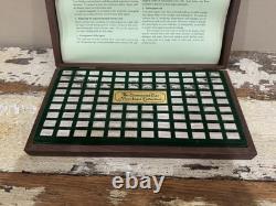 Complete Franklin Mint Set of 100 Centennial Car Mini-Ingot Silver Collection