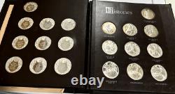 Complete Set 1972 Franklin Mint Shakespeare Medals Sterling Silver