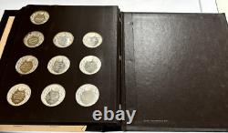 Complete Set 1972 Franklin Mint Shakespeare Medals Sterling Silver