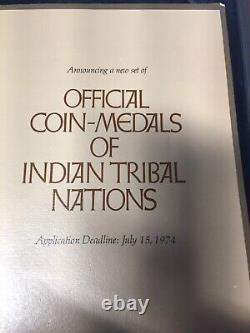 Complete Set of 40.999 Sovereign Nation Indian Tribes Proof Silver Coins