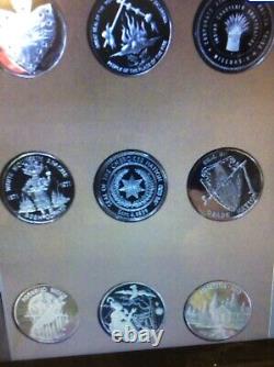Complete Set of 40.999 Sovereign Nation Indian Tribes Proof Silver Coins