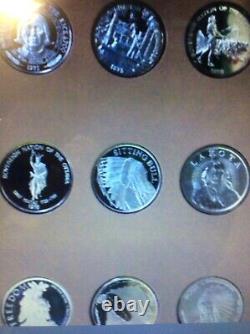 Complete Set of 40.999 Sovereign Nation Indian Tribes Proof Silver Coins