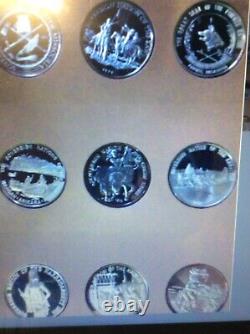 Complete Set of 40.999 Sovereign Nation Indian Tribes Proof Silver Coins