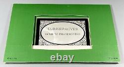 Currier & Ives 2.75 oz. 999 Silver Franklin Mint Bar Home To Thankgiving 1974