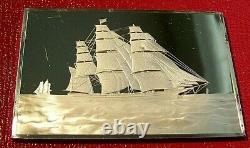 Currier & Ives Clipper Ship Ingot 2.75 oz. 999 Silver by Franklin Mint