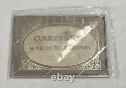 Currier & Ives HOME TO THANKSGIVING 2.75 Toz..999 Silver Franklin Mint