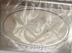 Currier & Ives HOME TO THANKSGIVING 2.75 Toz..999 Silver Franklin Mint