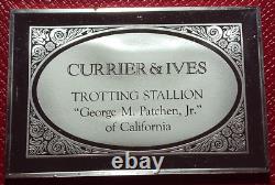 Currier & Ives Proof Trotting Stallion Ingot 2.75 oz. 999 Fine Silver-Franklin