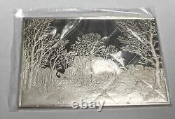 Currier & Ives WINTER IN THE COUNTRY 2.75 oz. 999 Silver Sealed OGP