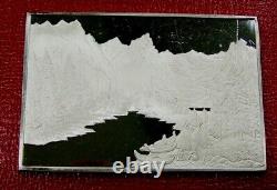 Currier & Ives Yosemite Valley Calif. Ingot 2.75 oz. 999 Silver-Franklin Mint