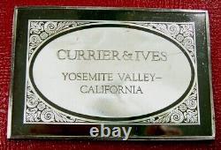 Currier & Ives Yosemite Valley Calif. Ingot 2.75 oz. 999 Silver-Franklin Mint
