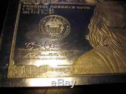 DISCOUNTED 2020 FRANKLIN $100 4 oz. 999 CURRENCY SILVER BAR + COA IMPERFECTION