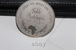 East African Wild Life Sable Antelopes Franklin Mint Sterling Silver 63.9 Grams