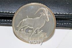 East African Wild Life Sable Antelopes Franklin Mint Sterling Silver 63.9 Grams