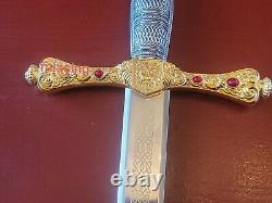 Excalibur Sword Franklin Mint Silver & Gold 24K Plated 1988 King Arthur UNBOXED