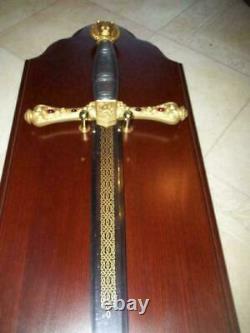 Extremely Rare! Franklin Mint The Sword of Excalibur Silver/Gold 24K Plated 1988