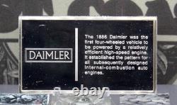 FRANKLIN MINT 1000 Grain. 925 Silver 1886 DAIMLER Car Art Bar ECC&C, Inc
