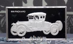 FRANKLIN MINT 1000 Grain. 925 Silver 1916 PACKARD Car Art Bar ECC&C, Inc