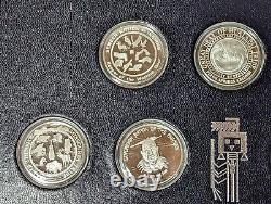 FRANKLIN MINT 10 coin set INDIAN TRIBAL NATIONS. 999 pure silver withcase