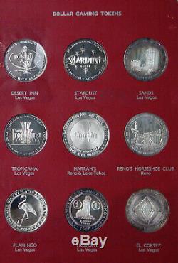 FRANKLIN MINT 1965 Set Of 27 Silver Proof Gaming Tokens Limited Ed #62/500 Rare