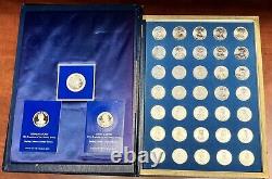 FRANKLIN MINT 38 Sterling Silver Presidential Commemorative Medals, 8.48 oz ASW
