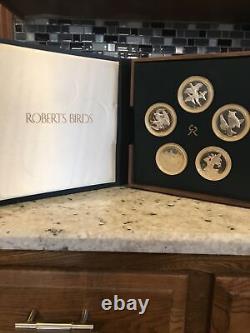 FRANKLIN MINT. 925 SILVER ROBERTS BIRDS! GEM PROOF! CUSTOM HOLDER! Set of 1 -25